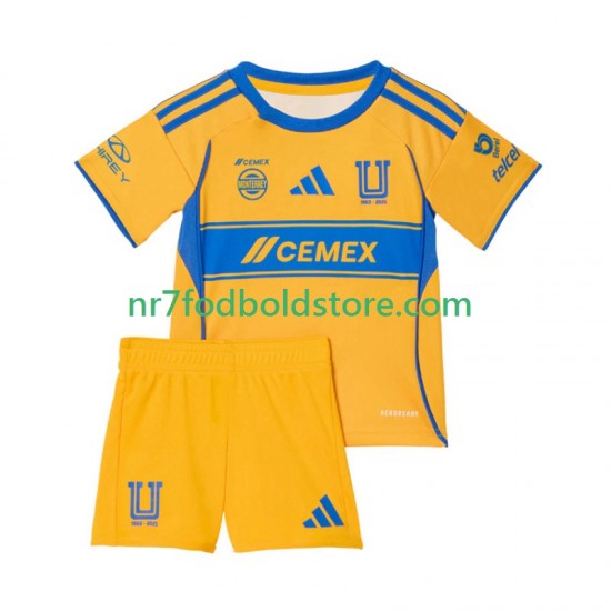 Tigres UANL Trøje Børn Hjemmebane Fodboldsæt 2025-2026 Kortærmet