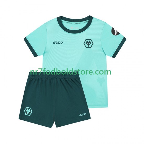 Wolverhampton Wanderers Trøje Børn Udebane Fodboldsæt 2025-2026 Kortærmet