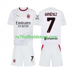 AC Milan Trøje Gimenez 7 Børn Udebane Fodboldsæt 2026-2027 Kortærmet