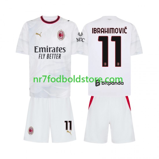 AC Milan Trøje Ibrahimović 11 Børn Udebane Fodboldsæt 2026-2027 Kortærmet