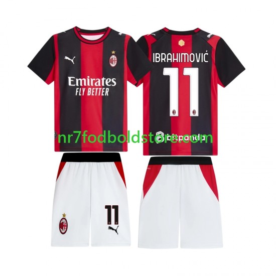AC Milan Trøje Ibrahimović 11 Børn Hjemmebane Fodboldsæt 2026-2027 Kortærmet