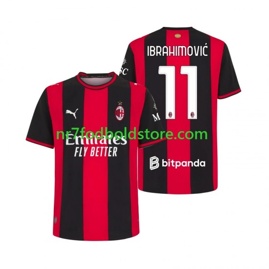 AC Milan Trøje Ibrahimović 11 Mænd Hjemmebane Fodboldsæt 2026-2027 Kortærmet