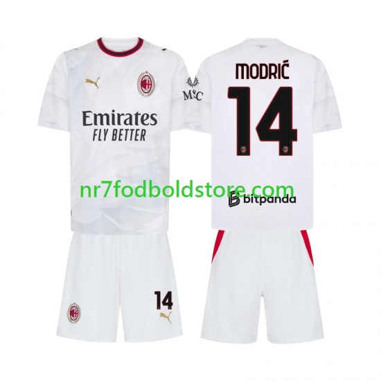 AC Milan Trøje Modrić Luka 14 Børn Udebane Fodboldsæt 2026-2027 Kortærmet