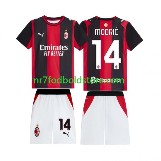 AC Milan Trøje Modrić Luka 14 Børn Hjemmebane Fodboldsæt 2026-2027 Kortærmet