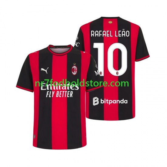 AC Milan Trøje Rafael Leao 10 Mænd Hjemmebane Fodboldsæt 2026-2027 Kortærmet