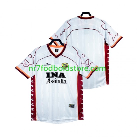 AS Roma Trøje 2000 Retro Mænd Udebane Fodboldsæt 1999 Kortærmet
