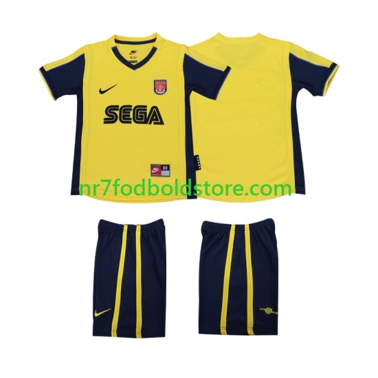 Arsenal Trøje 2000 2001 Retro Børn Udebane Fodboldsæt Kortærmet