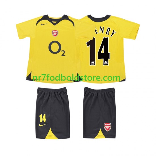 Arsenal Trøje Thierry Henry 14 2005 Retro Børn Udebane Fodboldsæt 2006 Kortærmet