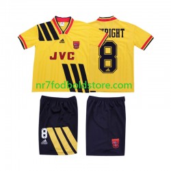 Arsenal Trøje WRIGHT 8 1993 Retro Børn Udebane Fodboldsæt 1994 Kortærmet