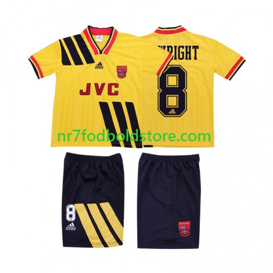Arsenal Trøje WRIGHT 8 1993 Retro Børn Udebane Fodboldsæt 1994 Kortærmet