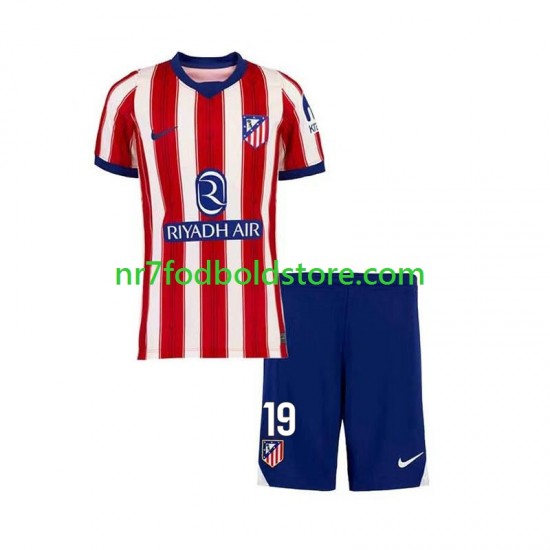 Atlético Madrid Trøje Julian Alvarez 19 Børn Hjemmebane Fodboldsæt 2026-2027 Kortærmet