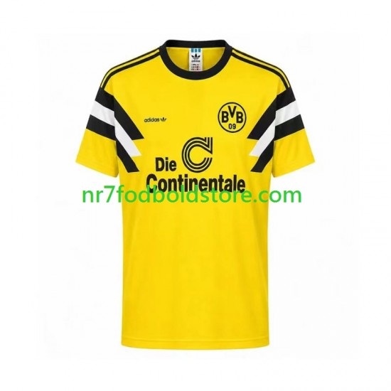 Borussia Dortmund Trøje 1989 Retro Mænd Hjemmebane Fodboldsæt Kortærmet