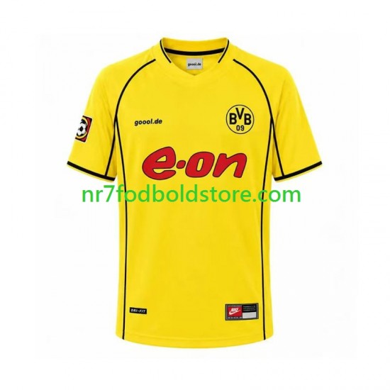 Borussia Dortmund Trøje Retro Mænd Hjemmebane Fodboldsæt 2002 Kortærmet