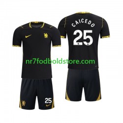 Chelsea Trøje Moises Caicedo 25 Børn Udebane Fodboldsæt 2026-2027 Kortærmet