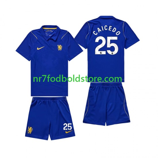 Chelsea Trøje Moises Caicedo 25 Børn Hjemmebane Fodboldsæt 2026-2027 Kortærmet