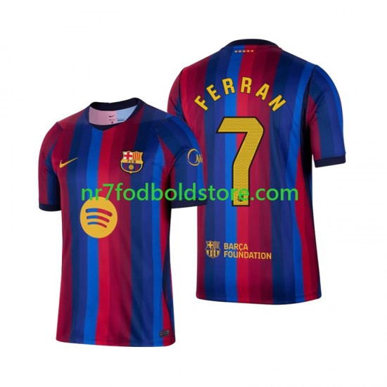FC Barcelona Trøje Ferran Torres 7 Mænd Hjemmebane Fodboldsæt 2026-2027 Kortærmet