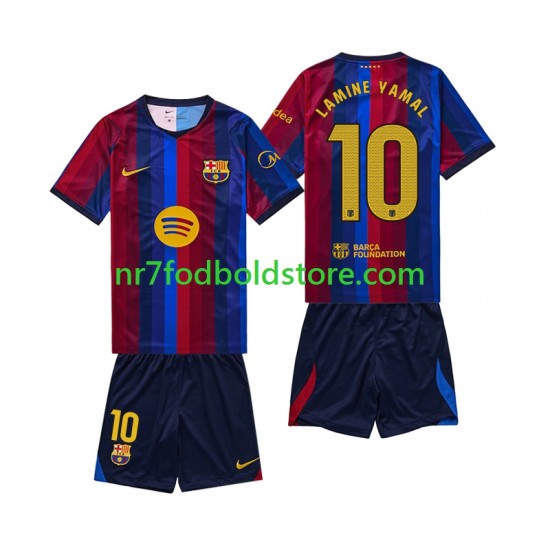FC Barcelona Trøje Lamine Yamal 10 Børn Hjemmebane Fodboldsæt 2026-2027 Kortærmet