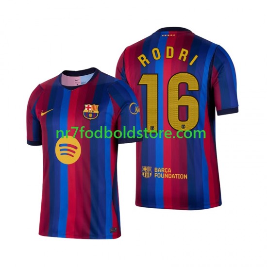 FC Barcelona Trøje Rodri 16 Mænd Hjemmebane Fodboldsæt 2026-2027 Kortærmet