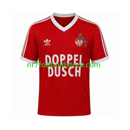 FC Köln Trøje 1984 1985 Retro Mænd Udebane Fodboldsæt Kortærmet