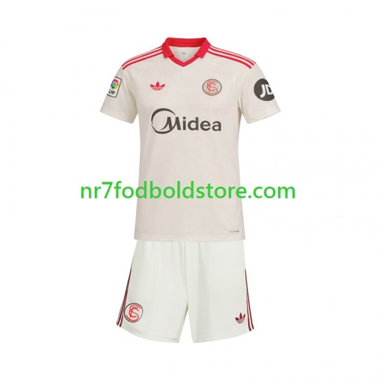Sevilla FC Trøje Retro Børn Hjemmebane Fodboldsæt 2025-2026 Kortærmet