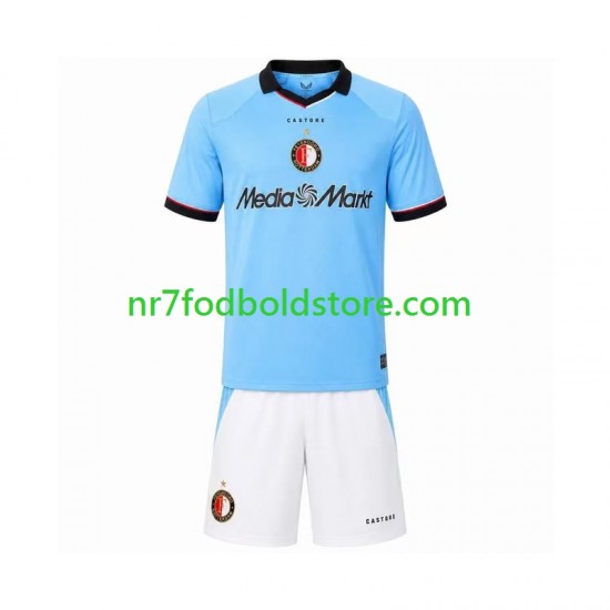 Feyenoord Rotterdam Trøje Børn Udebane Fodboldsæt 2026-2027 Kortærmet