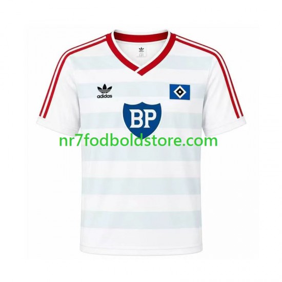 Hamburger SV Trøje 1986 Retro Mænd Udebane Fodboldsæt Kortærmet