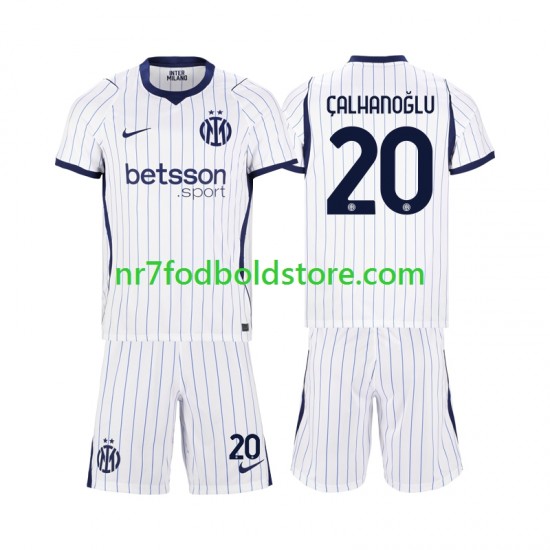 Inter Milan Trøje Hakan Calhanoglu 20 Børn Udebane Fodboldsæt 2026-2027 Kortærmet