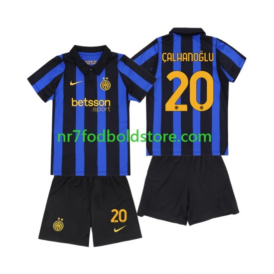 Inter Milan Trøje Hakan Calhanoglu 20 Børn Hjemmebane Fodboldsæt 2026-2027 Kortærmet