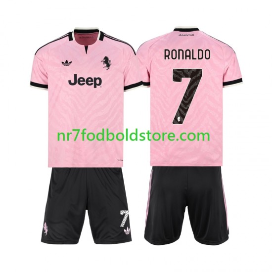 Juventus Trøje Cristiano Ronaldo 7 Børn Udebane Fodboldsæt 2026-2027 Kortærmet