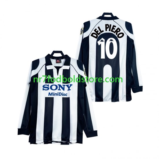 Juventus Trøje DEL PIERO 10 1997 Retro Mænd Hjemmebane Fodboldsæt 1998 Langærmet