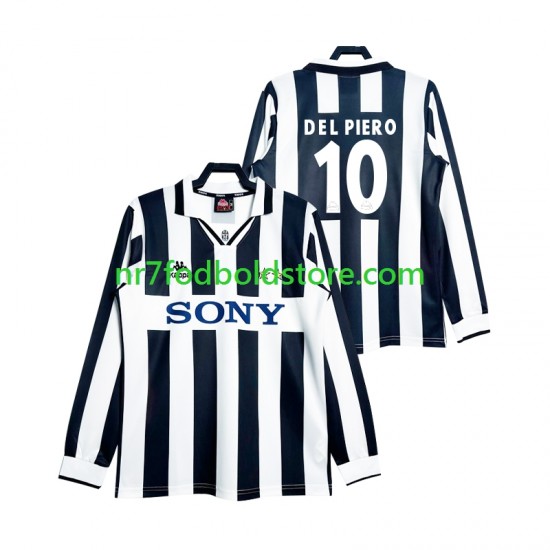 Juventus Trøje DEL PIERO 10 1997 Retro Mænd Hjemmebane Fodboldsæt Langærmet
