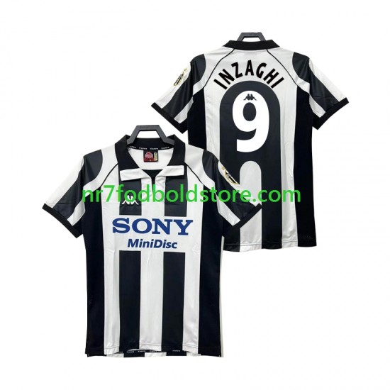 Juventus Trøje INZAGHI 9 1997 Retro Mænd Hjemmebane Fodboldsæt 1998 Kortærmet