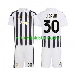 Juventus Trøje Jonathan David 30 Børn Hjemmebane Fodboldsæt 2026-2027 Kortærmet