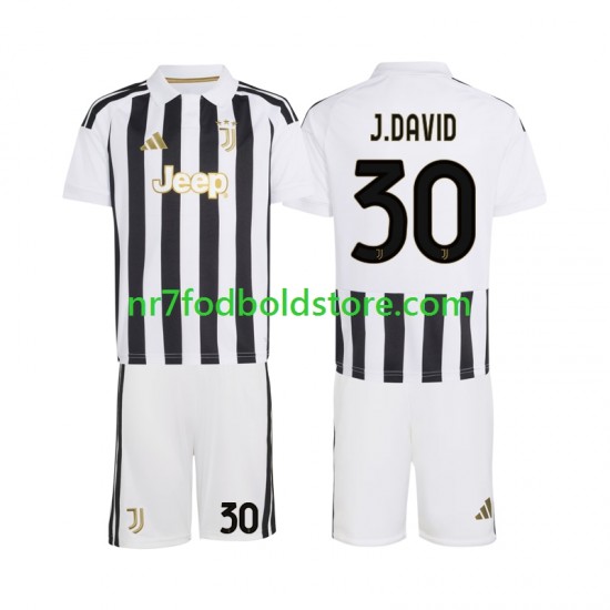 Juventus Trøje Jonathan David 30 Børn Hjemmebane Fodboldsæt 2026-2027 Kortærmet