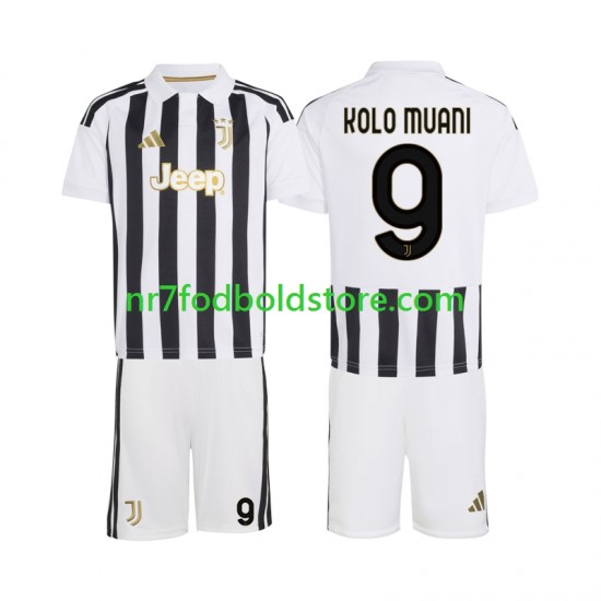 Juventus Trøje Randal Kolo Muani 9 Børn Hjemmebane Fodboldsæt 2026-2027 Kortærmet