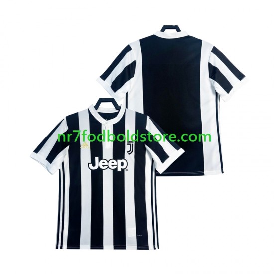 Juventus Trøje 2017 2018 Retro Mænd Hjemmebane Fodboldsæt Kortærmet