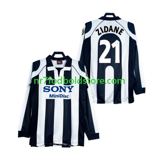 Juventus Trøje ZIDANE 21 1997 Retro Mænd Hjemmebane Fodboldsæt 1998 Langærmet