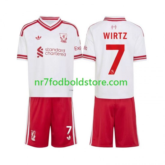 Liverpool Trøje Florian Wirtz 7 Børn Udebane Fodboldsæt 2026-2027 Kortærmet