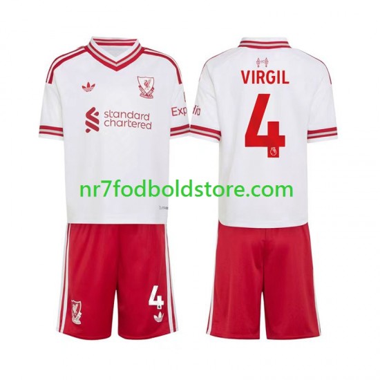 Liverpool Trøje Virgil van Dijk 4 Børn Udebane Fodboldsæt 2026-2027 Kortærmet