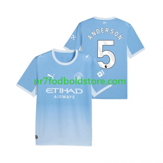 Manchester City Trøje Elliot Anderson 5 Mænd Hjemmebane Fodboldsæt 2026-2027 Kortærmet