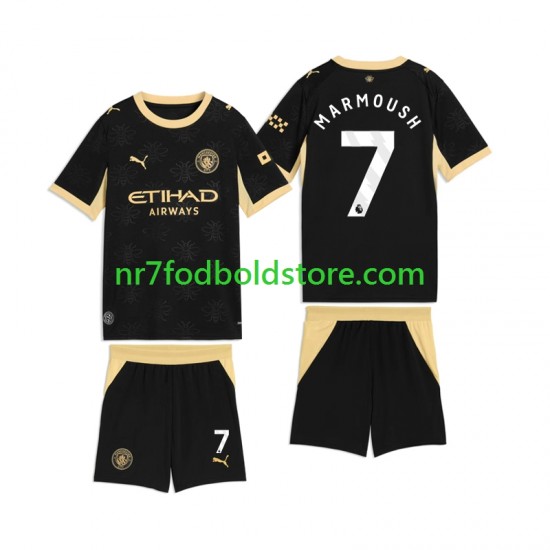 Manchester City Trøje Omar Marmoush 7 Børn Udebane Fodboldsæt 2026-2027 Kortærmet