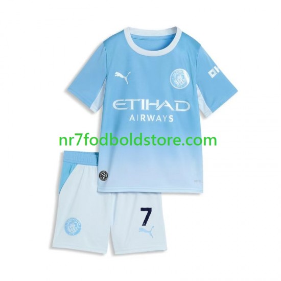 Manchester City Trøje Omar Marmoush 7 Børn Hjemmebane Fodboldsæt 2026-2027 Kortærmet