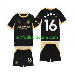 Manchester City Trøje Rodri 16 Børn Udebane Fodboldsæt 2026-2027 Kortærmet