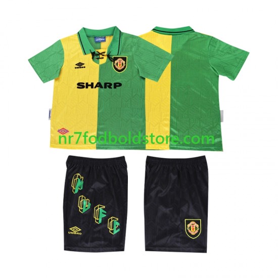 Manchester United Trøje 1992 Retro Børn 3. Valg Fodboldsæt 1994 Kortærmet