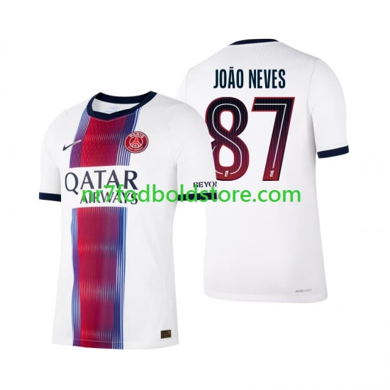 Paris Saint-Germain Trøje Joao Neves 87 Mænd Udebane Fodboldsæt 2026-2027 Kortærmet