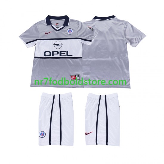 Paris Saint-Germain Trøje 2000 2001 Retro Børn Udebane Fodboldsæt Kortærmet