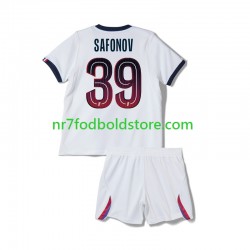 Paris Saint-Germain Trøje Matvey Safonov 39 Børn Udebane Fodboldsæt 2026-2027 Kortærmet
