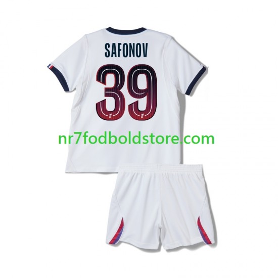 Paris Saint-Germain Trøje Matvey Safonov 39 Børn Udebane Fodboldsæt 2026-2027 Kortærmet