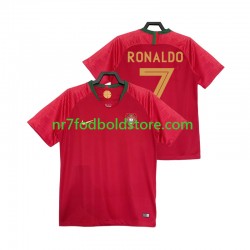 Portugal Trøje Cristiano Ronaldo 7 2018 Retro Mænd Hjemmebane Fodboldsæt Kortærmet