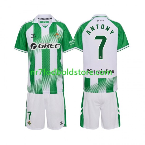 Real Betis Trøje Anthoy 7 Børn Hjemmebane Fodboldsæt 2026-2027 Kortærmet